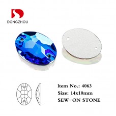 DZ 4063 14*10 MM oval shape crystal sew on stone DZ 4063 14*10 MM oval shape crystal sew on stone